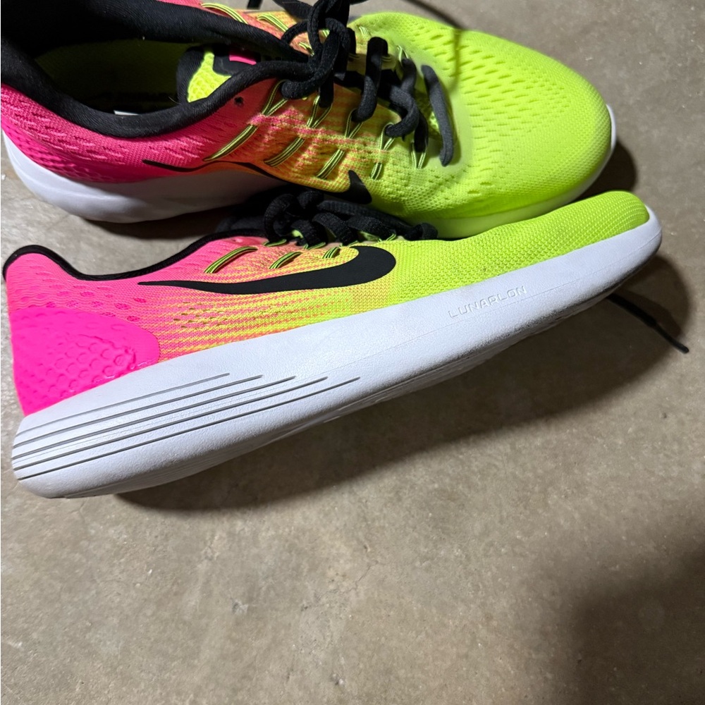 Nike Vibrant Yellow and Pink Sneakers